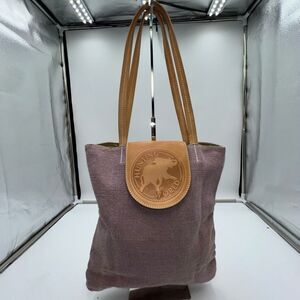 Hunting World Made in Italy‎ Foldable Tote Bag Shoulder Bag Cotton Linen Blend x